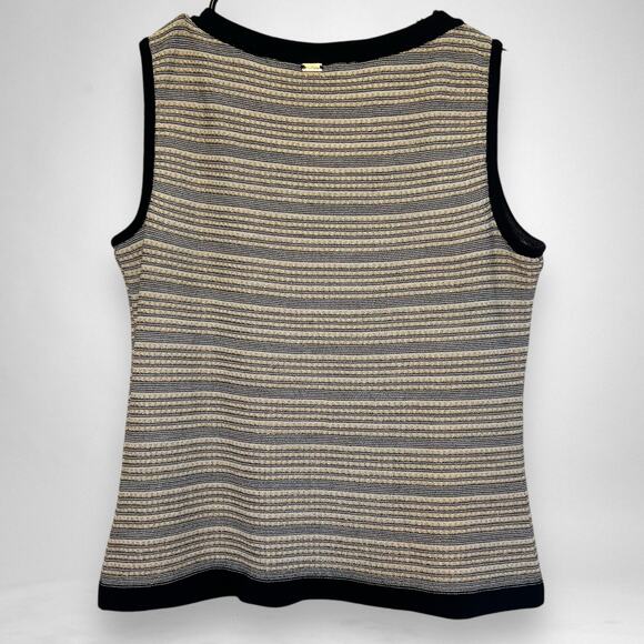 St John Sport Matching sweater and tank set vintage size Small gold black cream - Picture 5 of 10